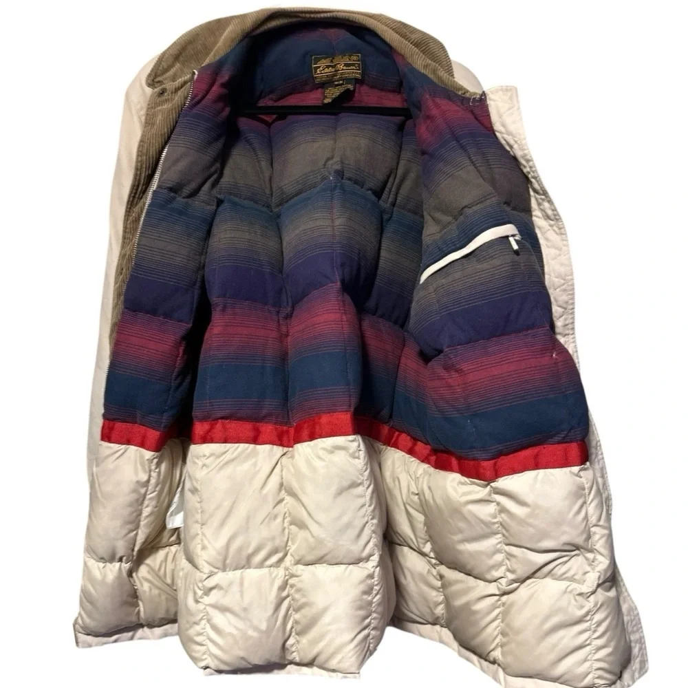Men's Vintage Eddie Bauer Goose Down Corduroy Collar Jacket Size M